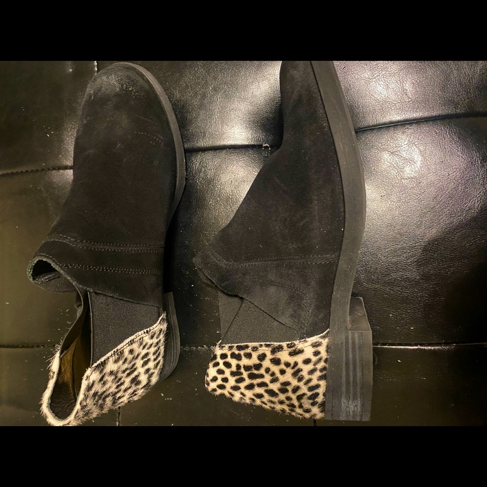 Clark’s Suede Dalmatian Print Booties - image 1